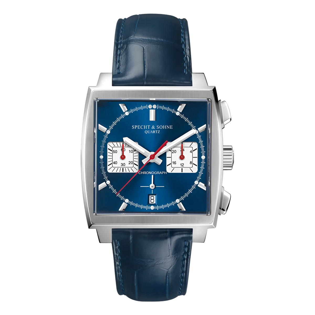 Specht & Söhne SP0009 - M - blue leather strap frontal