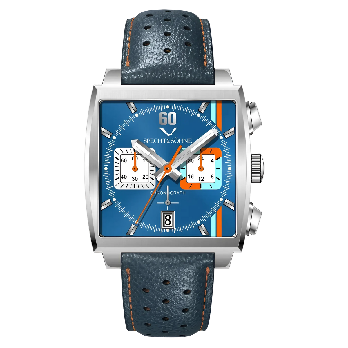 Specht & Söhne SP0009 - M - leather strap, blue dial