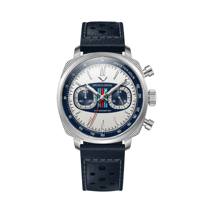 Specht & Söhne SP0035 - racing blue dial front view packshot