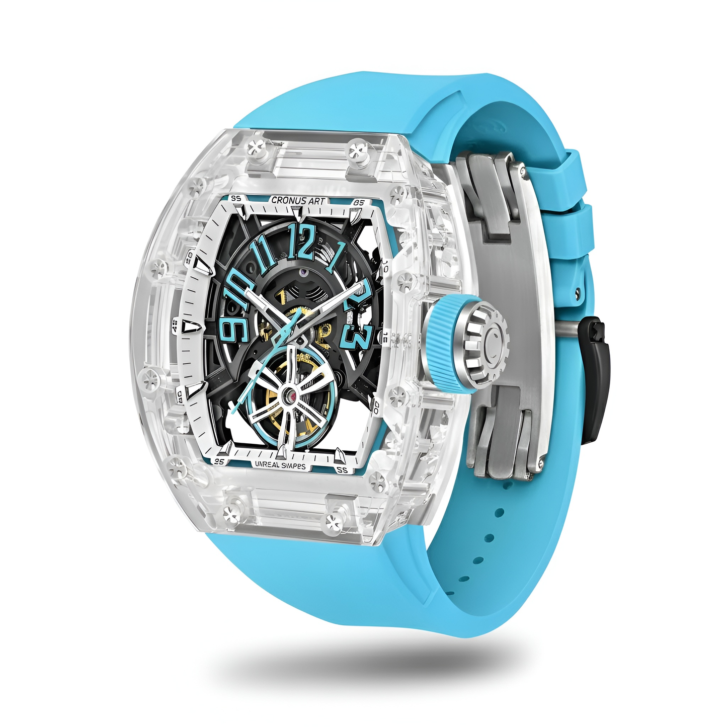 Cronusart CM001-081 Transparent Automatic Watch - Tonneau Acrylic Edition breitvacher