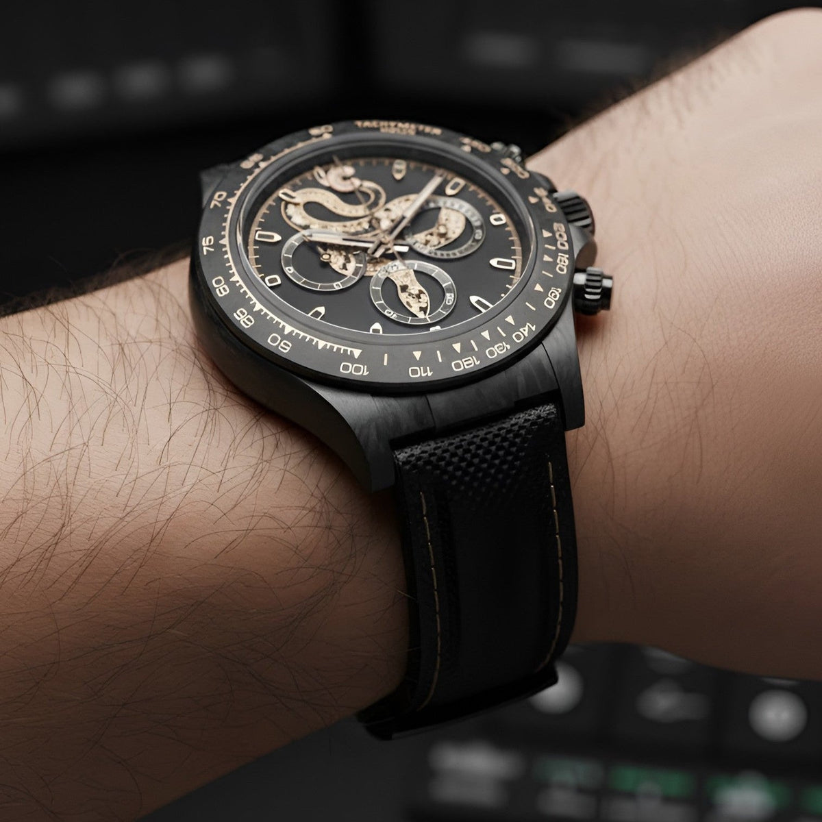 CRONUSART CM016-055 - Men Automatic Chronograph Watch Venom Force Military Carbon breitvacher