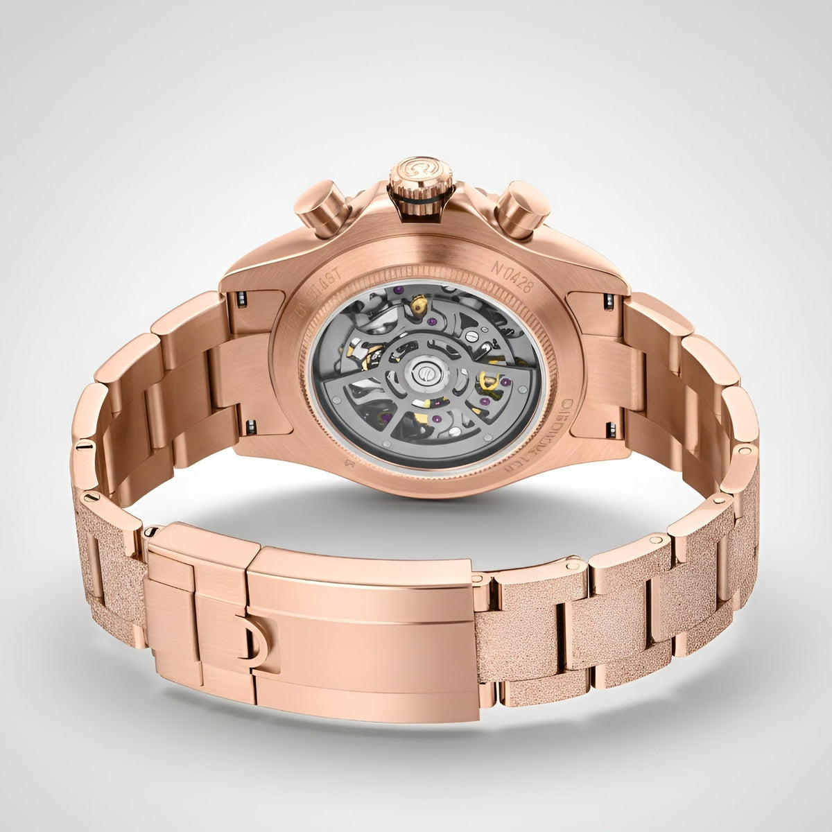 Cronusart CM015-011 Automatic Skeleton Chronograph Watch- Ceramic Bezel breitvacher