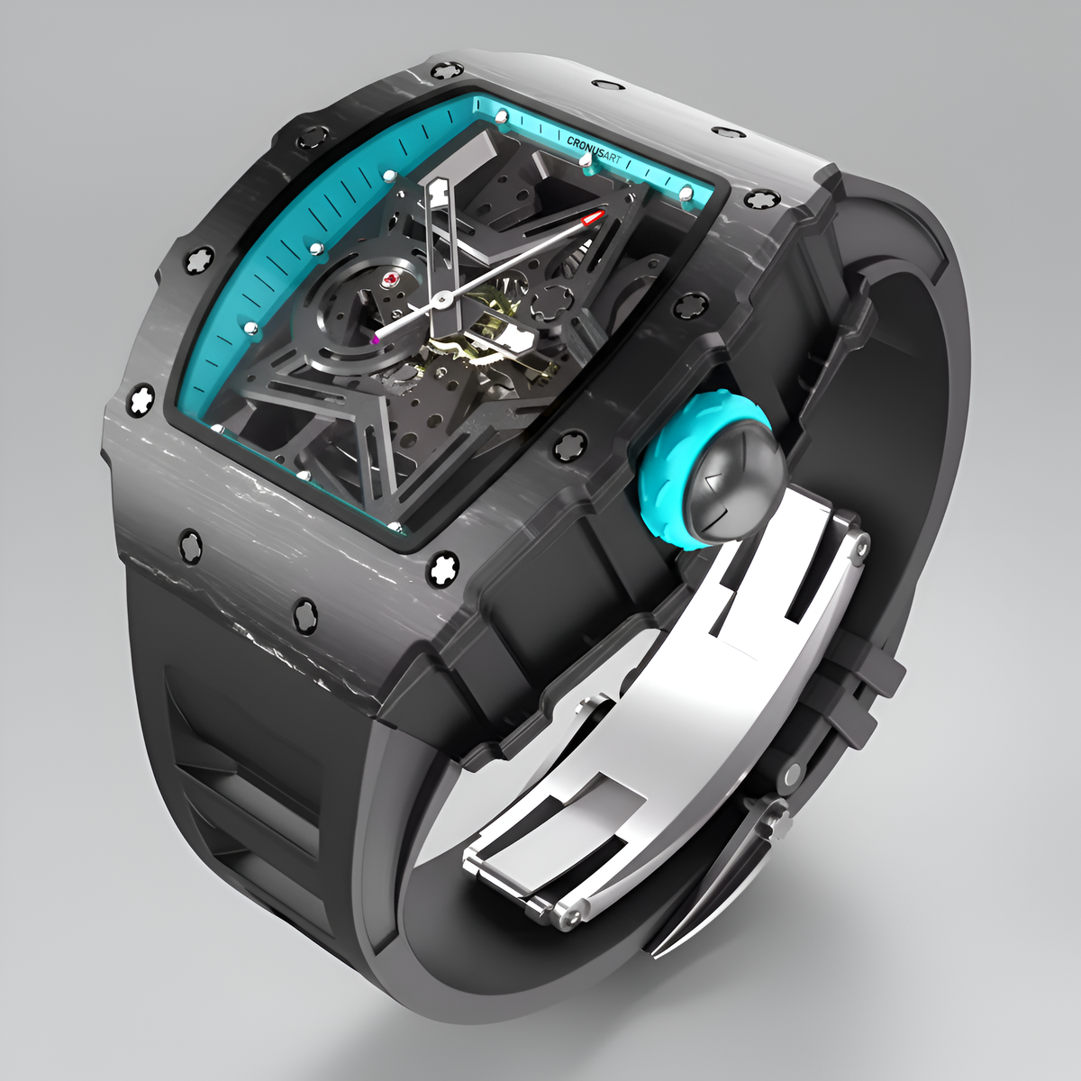 Cronusart CM002-13A Carbon Fiber Skeleton Watch - NTPT High Beat breitvacher