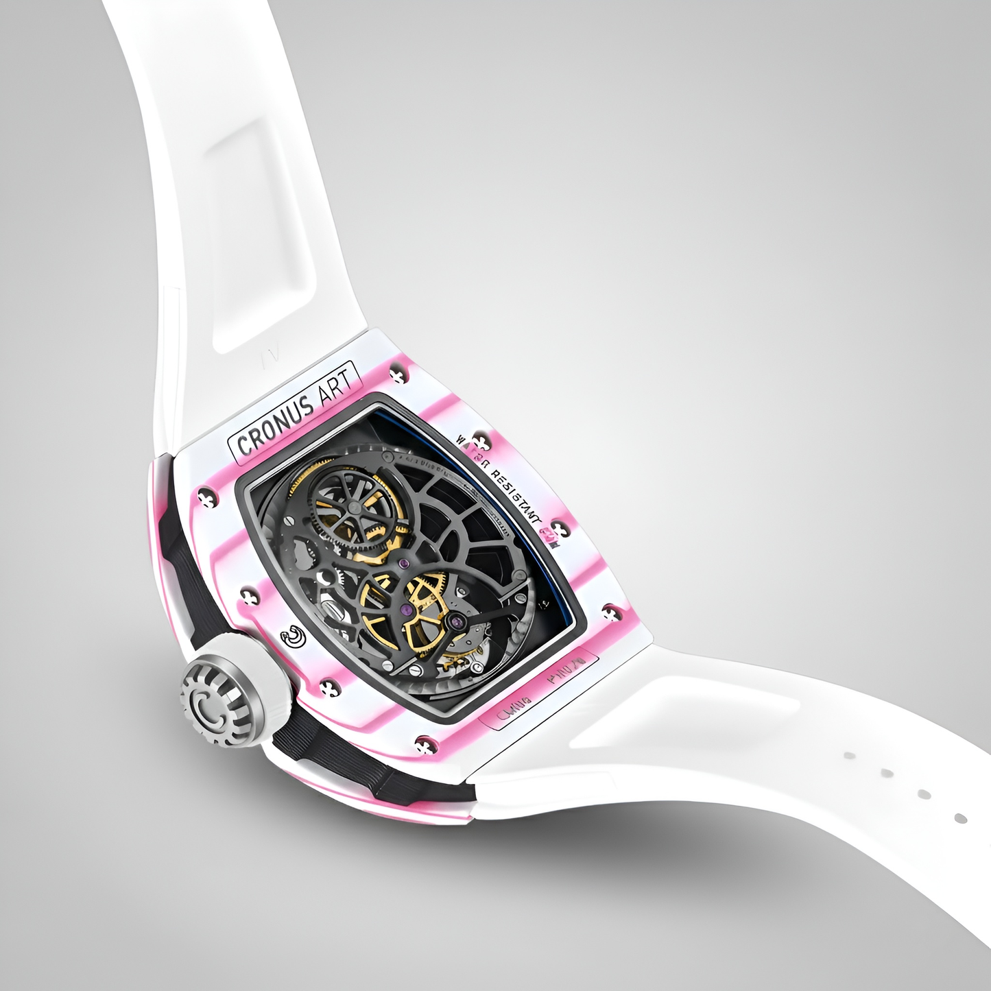 CRONUSART CM002-038B Men’s Tourbillon Watch Tonneau Carbon Fiber Case Mechanical Wristwatch breitvacher