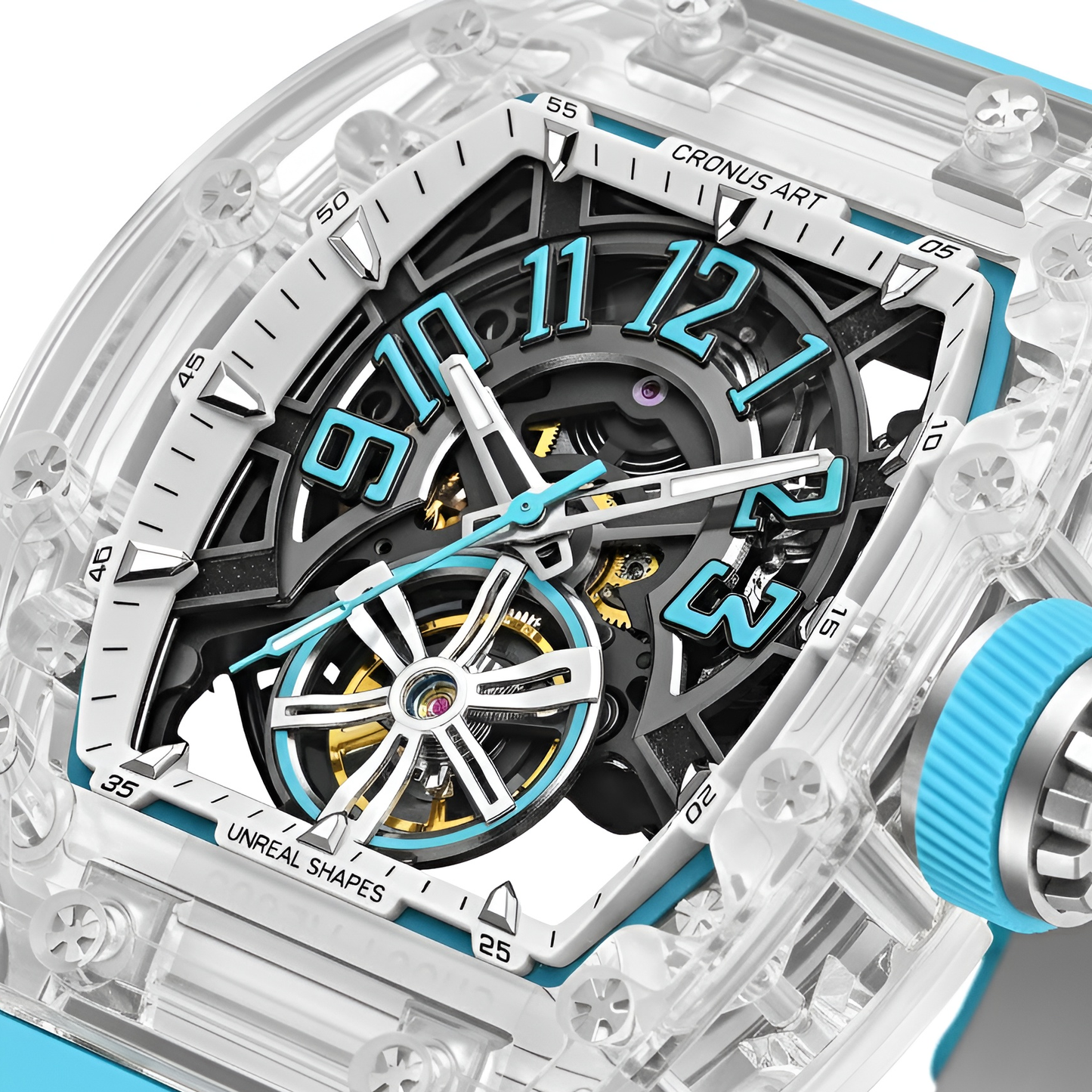 Cronusart CM001-081 Transparent Automatic Watch - Tonneau Acrylic Edition breitvacher