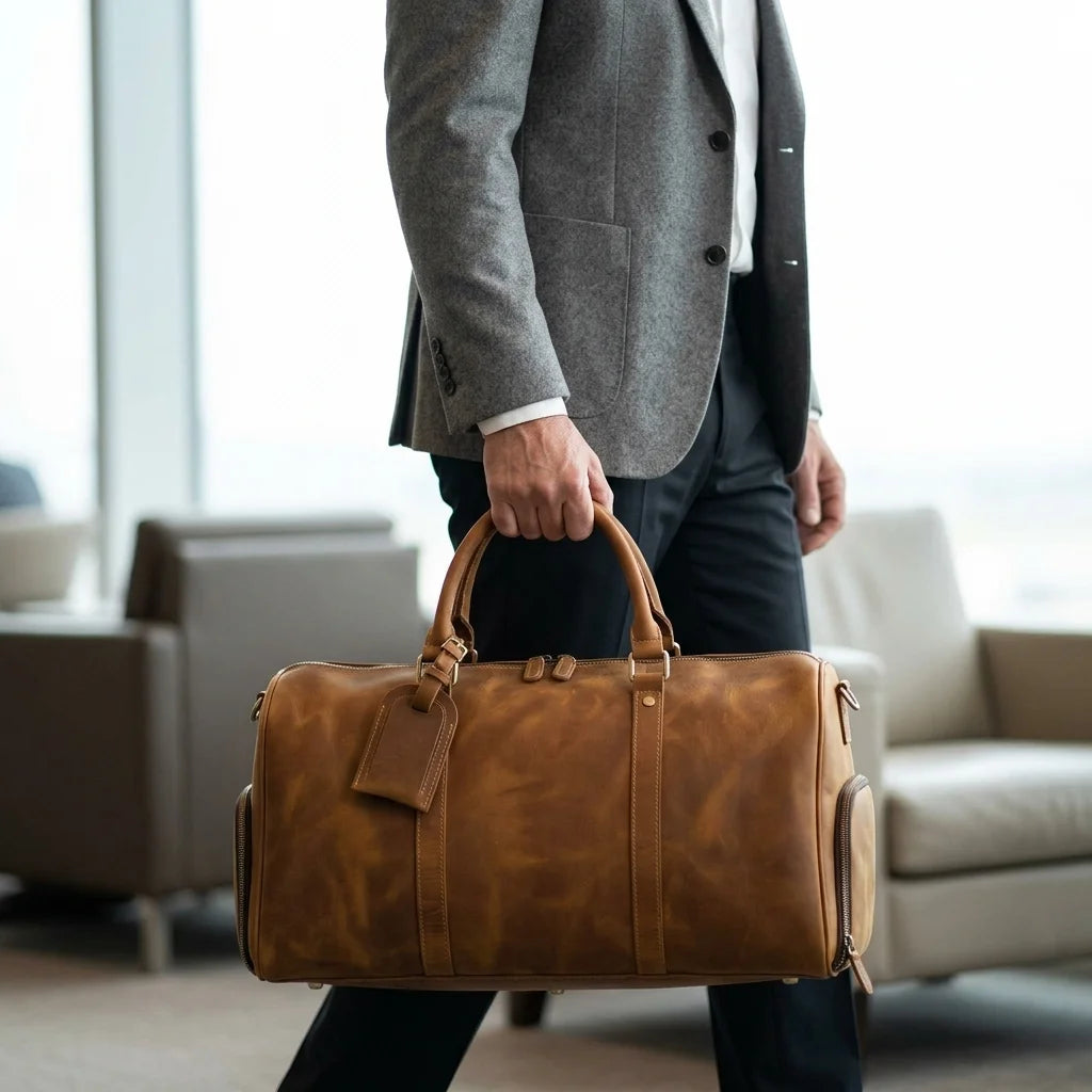 Vintage Duffel Bag — lifestyle blazer hand carry