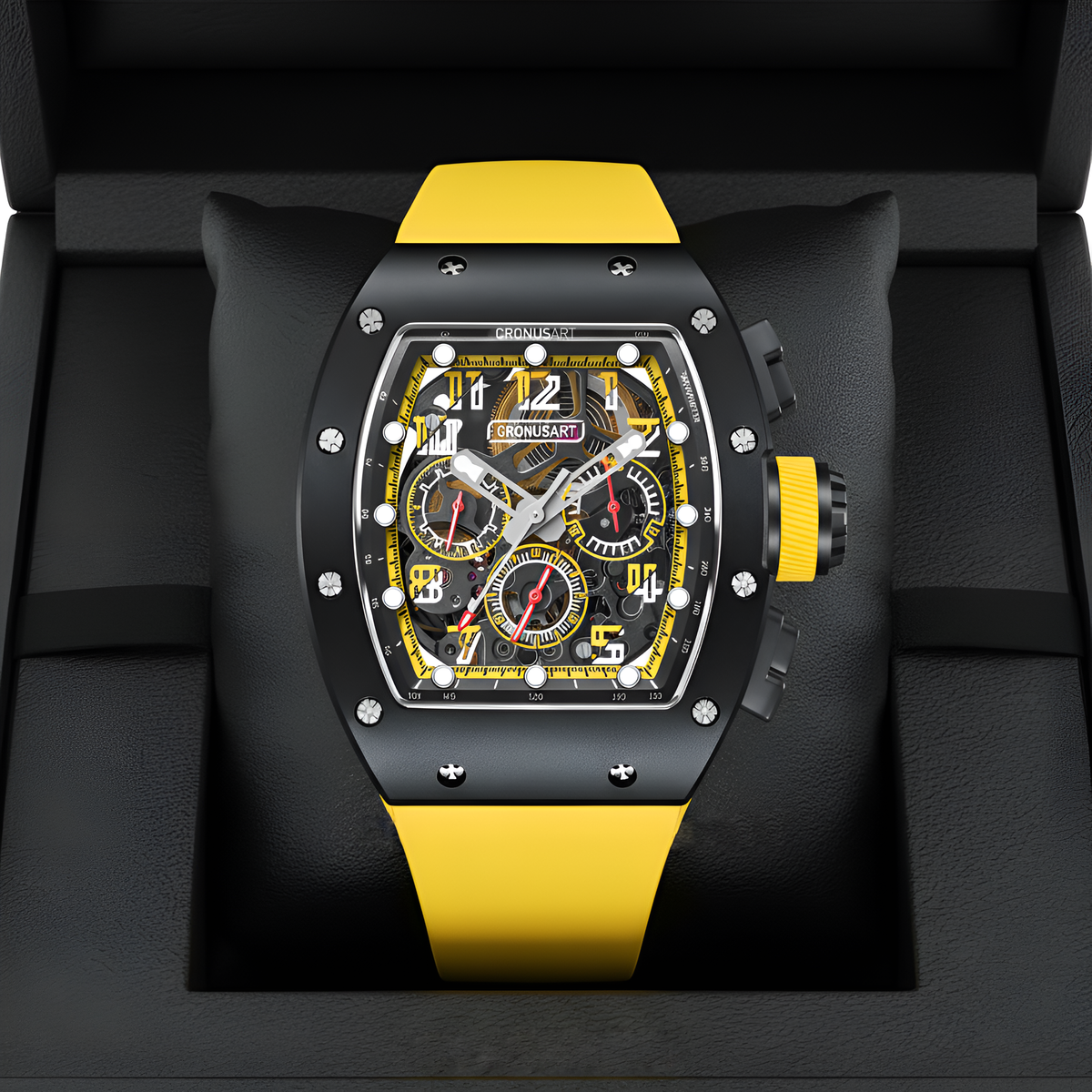 Cronusart CM002-01X Tonneau Automatic Chronograph Watch- Skeleton Edition breitvacher