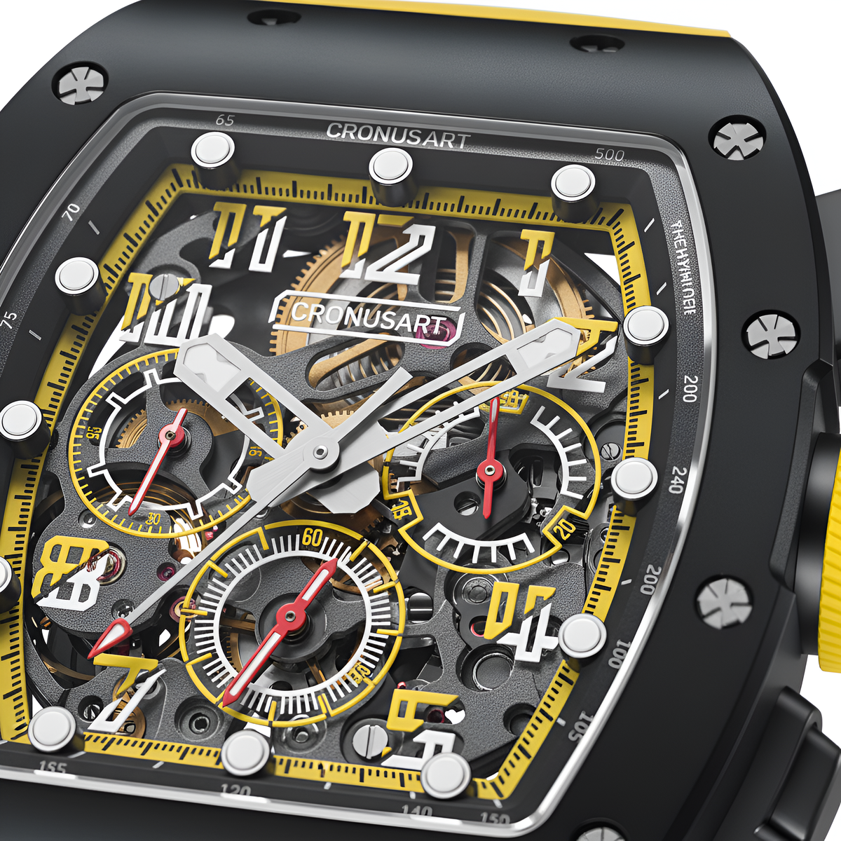 Cronusart CM002-01X Tonneau Automatic Chronograph Watch- Skeleton Edition breitvacher