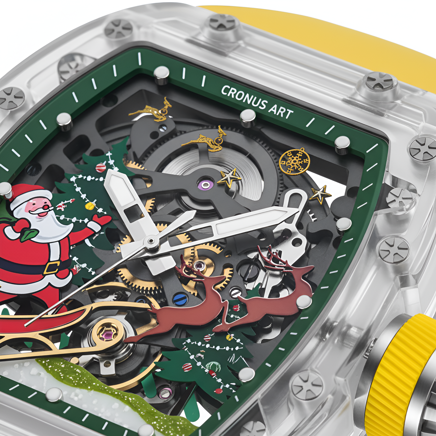 Cronusart CM001-057 Transparent Automatic Watch - Christmas Edition breitvacher