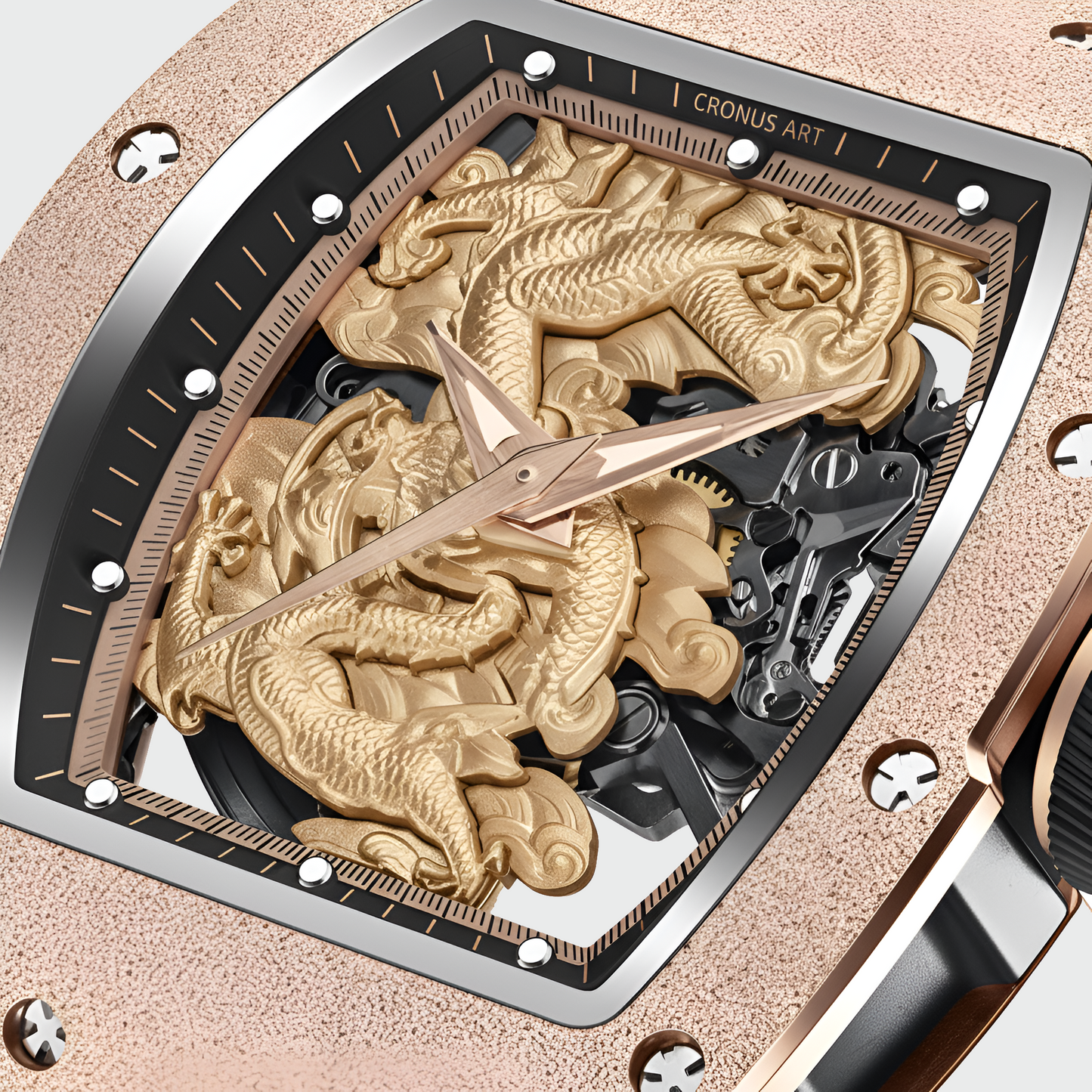 CRONUSART C30 - AM GD Men's Automatic Mechanical Watch Tonneau Wristwatch breitvacher