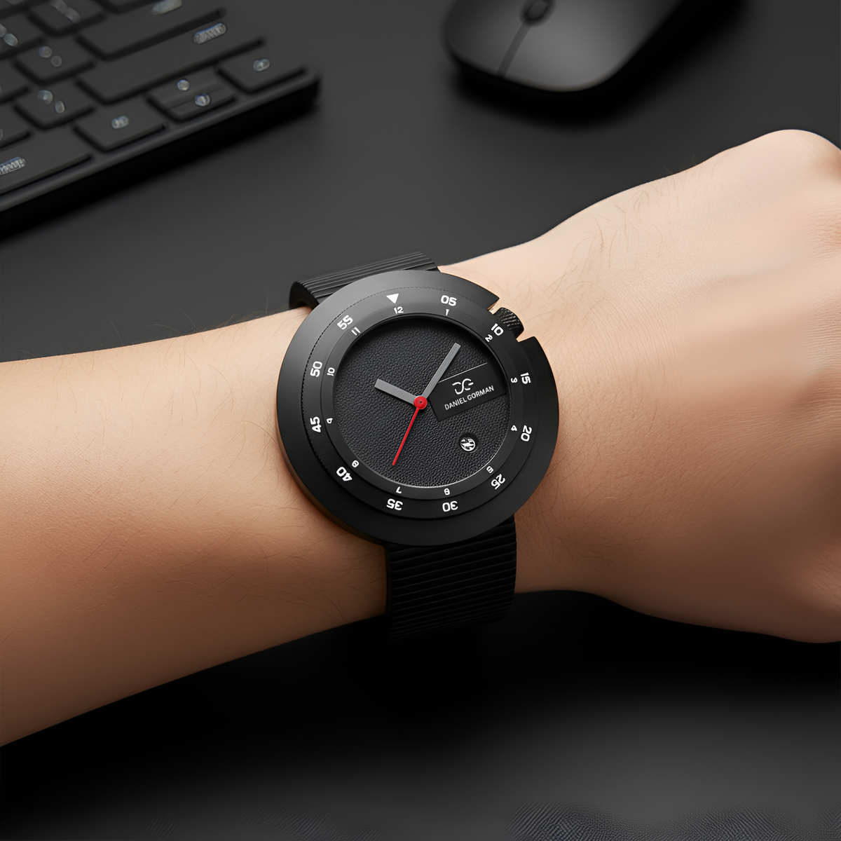 Daniel Gorman DG9317 - Qu - on wrist black