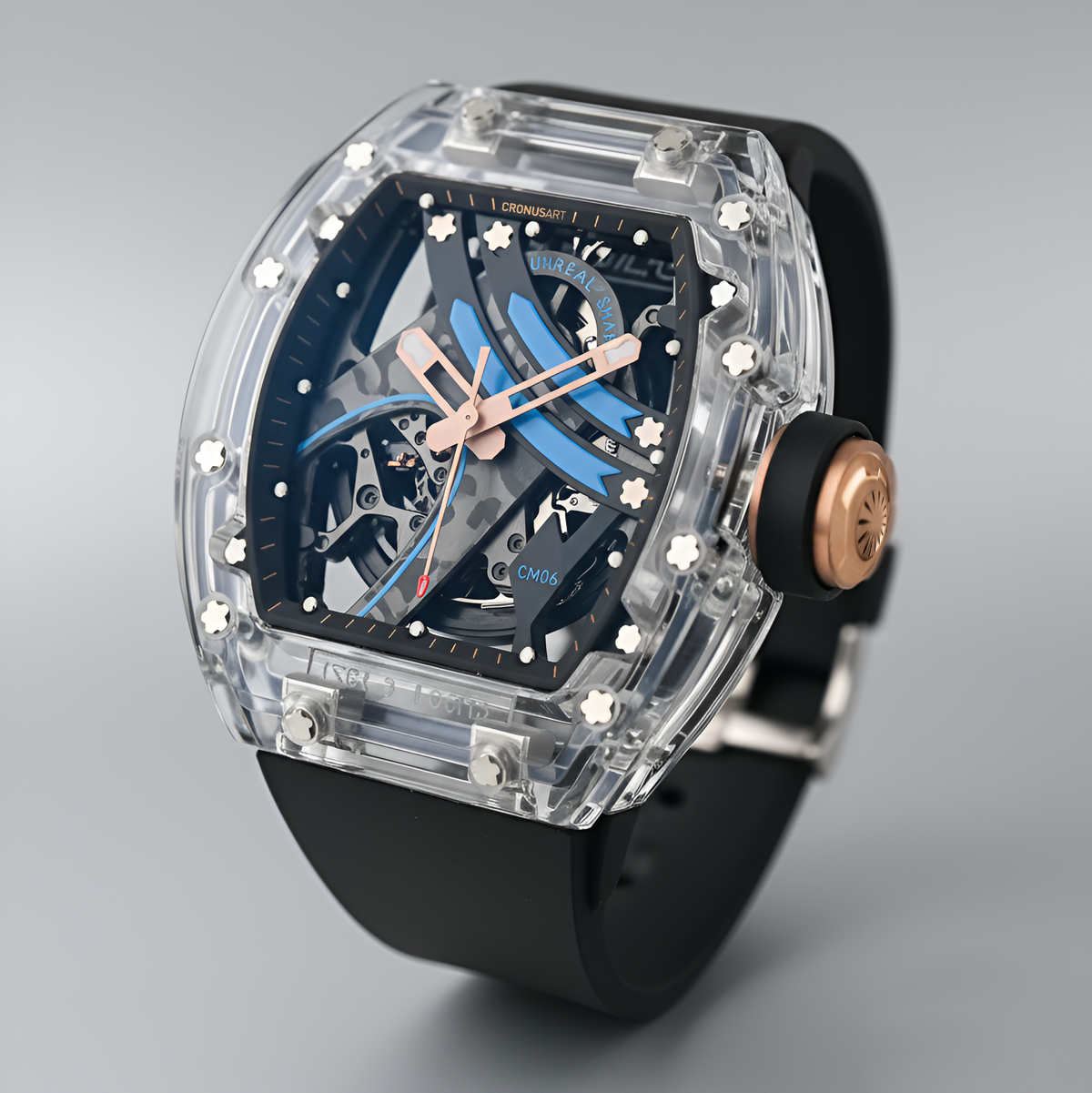 Cronusart CM001-16S Transparent Automatic Watch - Rainbow Edition breitvacher