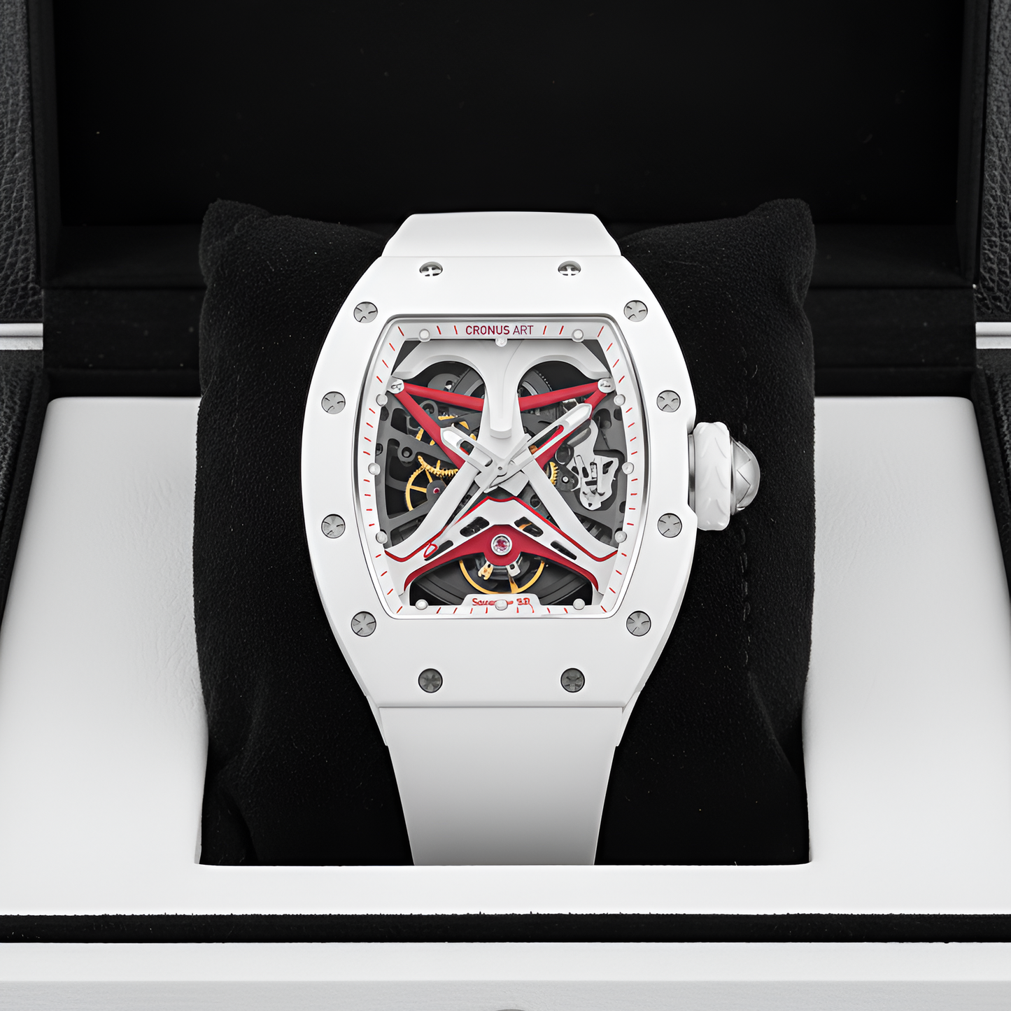 CRONUSART CM09-016 Men’s Automatic Mechanical Watch with Skeleton Racing Dial breitvacher