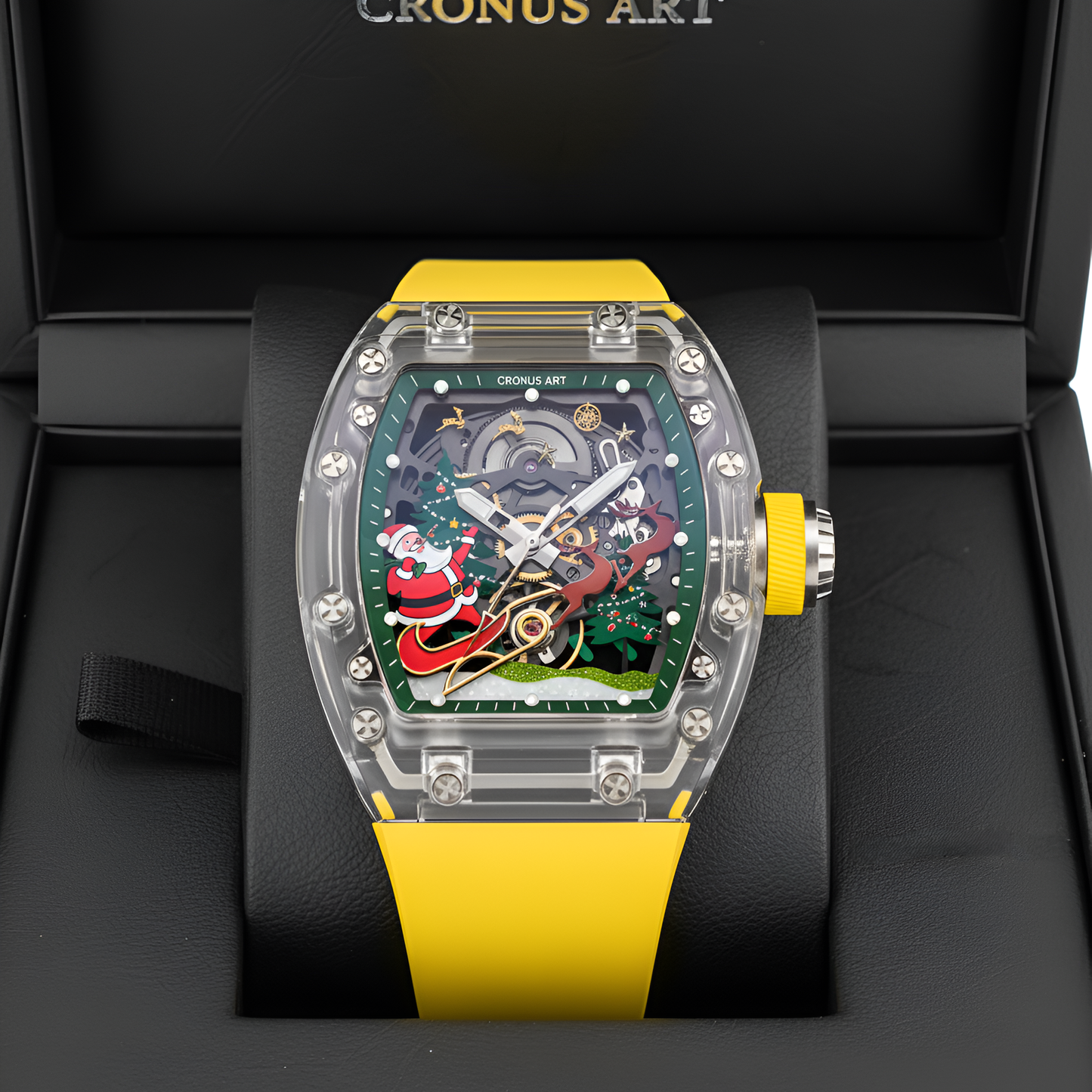 Cronusart CM001-057 Transparent Automatic Watch - Christmas Edition breitvacher