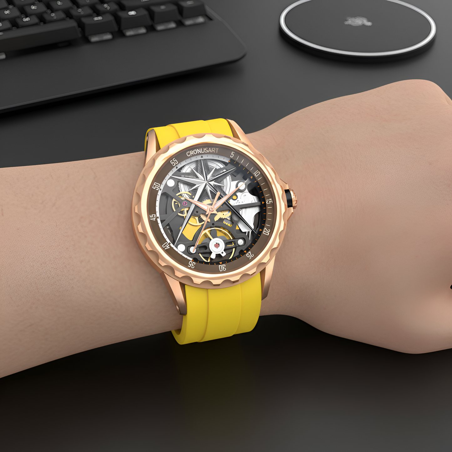 Cronusart CM05-06A Automatic Skeleton Watch - Hollow Out Edition breitvacher