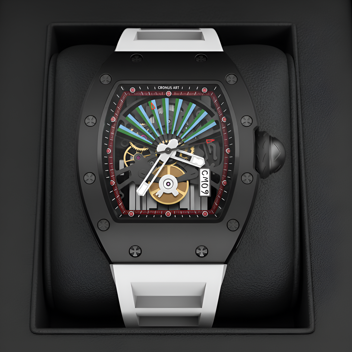 Cronusart CM09-001 Carbon Steel Skeleton Watch - Fan Dial Edition breitvacher