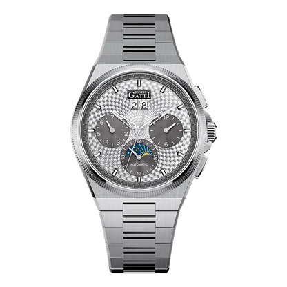 BONEST GATTI BG8006 - Aut - silver dial, patterned texture
