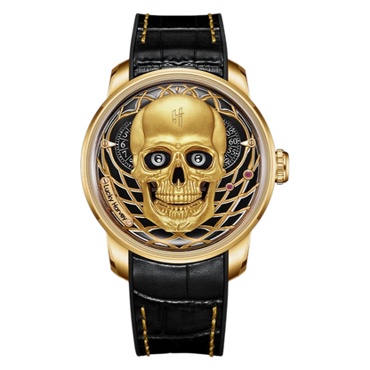Lucky Harvey ZLS204 - Aut - gold skull watch