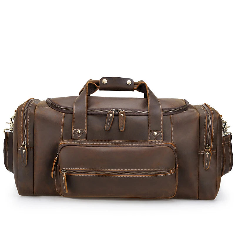 TIDING – Duffle Bag Leather Brown breitvacher