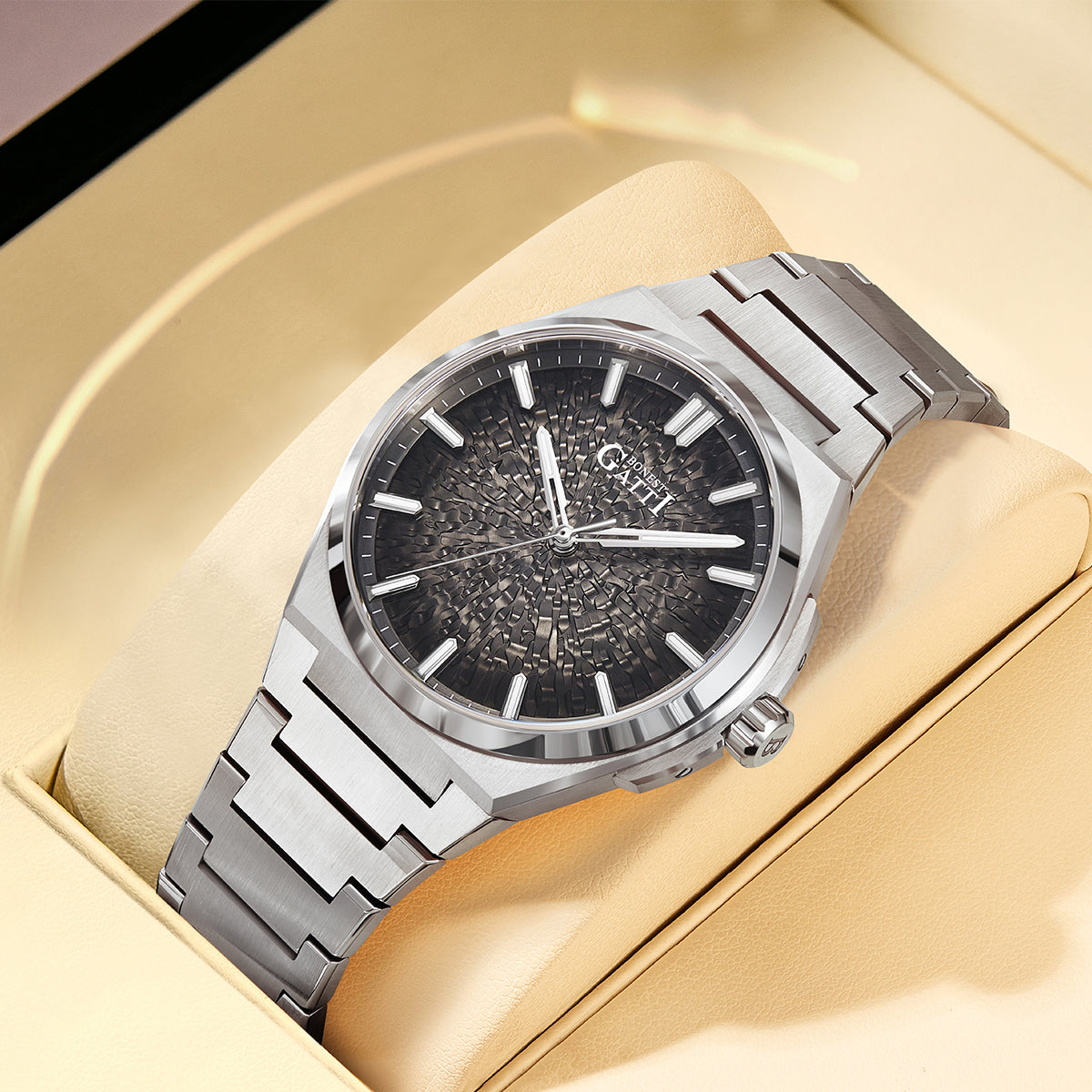 BONEST GATTI BG8013 - Men - grey dial box