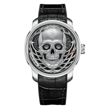 Lucky Harvey ZLS204 - Aut - silver skull watch