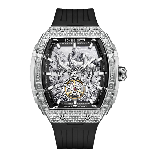 BONEST GATTI BG5006 - Aut - silver, white horses