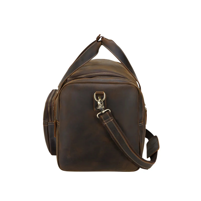 TIDING – Duffle Bag Leather Brown breitvacher