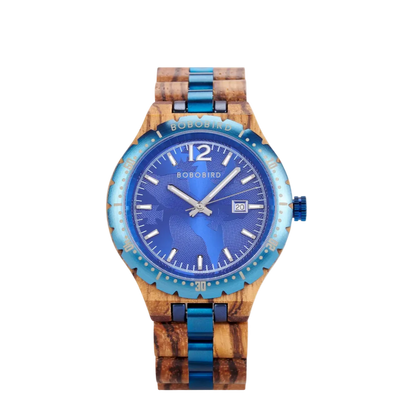 BOBO BIRD GT179 - Men's L - blue watch front view