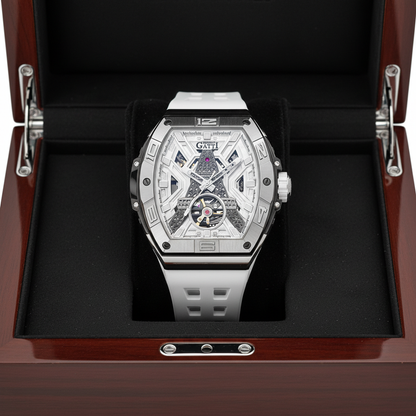 BONEST GATTI BG5001 luxury automatic skeleton watch for men presented in premium watch box
