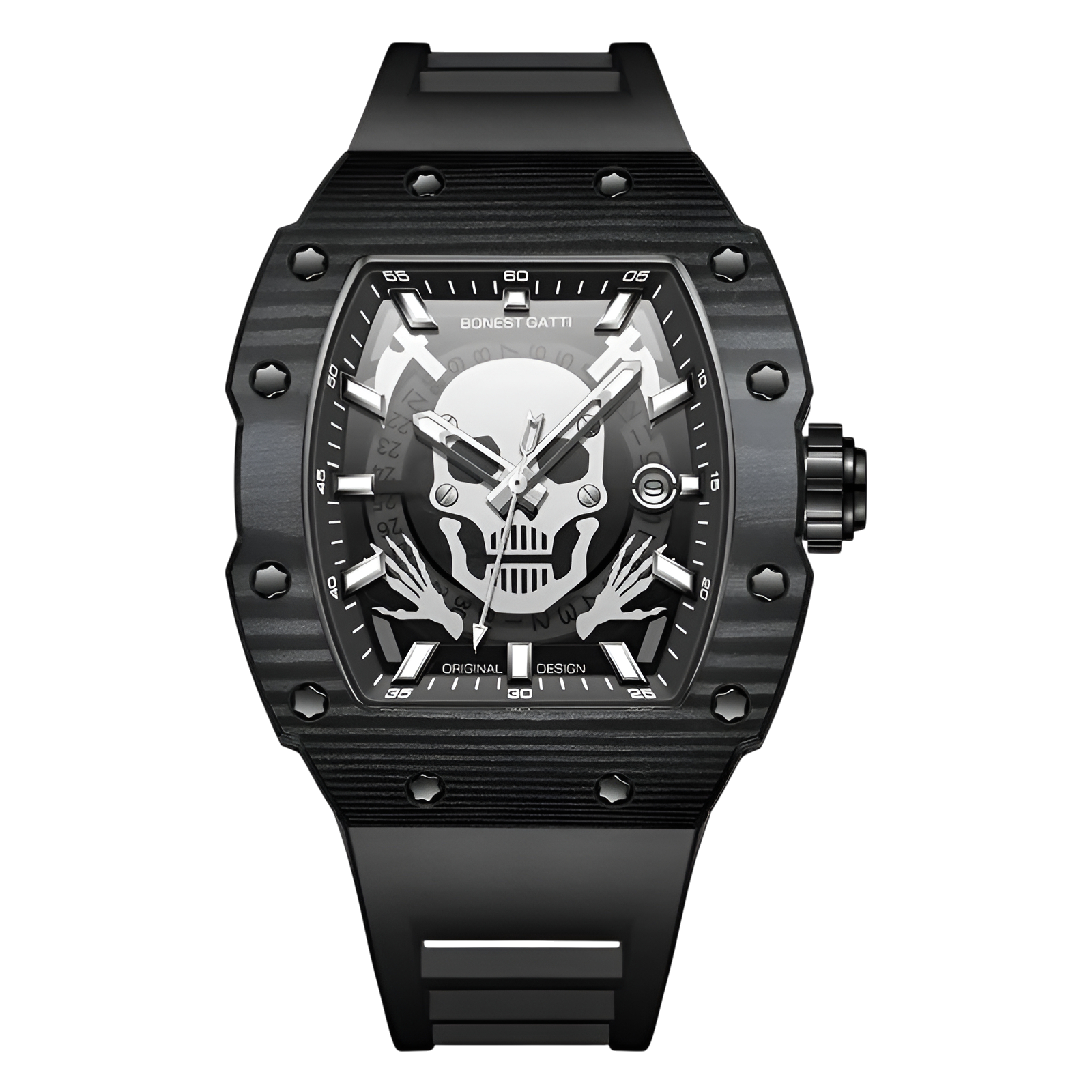 BONEST GATTI BG9908 – Automatic Skeleton Watch Carbon Fiber breitvacher
