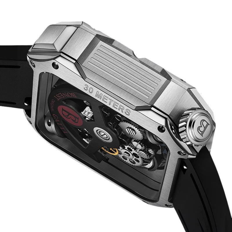 Side profile of BONEST GATTI BG4001 showing engraved 30 meters marking