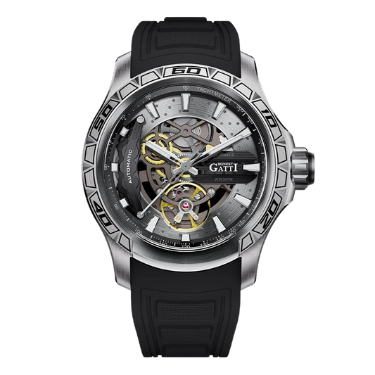 BONEST GATTI BG4005 - Men - front view, black strap