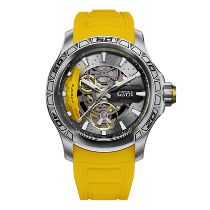 BONEST GATTI BG4005 - Men - front view, yellow strap