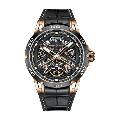 BONEST GATTI BG4601 - Aut - silver, skeleton dial