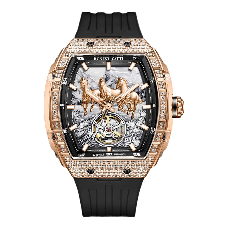 BONEST GATTI BG5006 - Aut - rose gold, gold horses