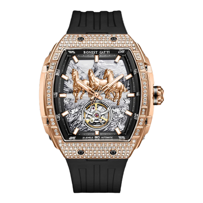 BONEST GATTI BG5006 - Aut - rose gold, gold horses