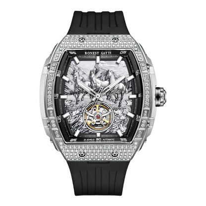 BONEST GATTI BG5006 - Aut - silver, white horses