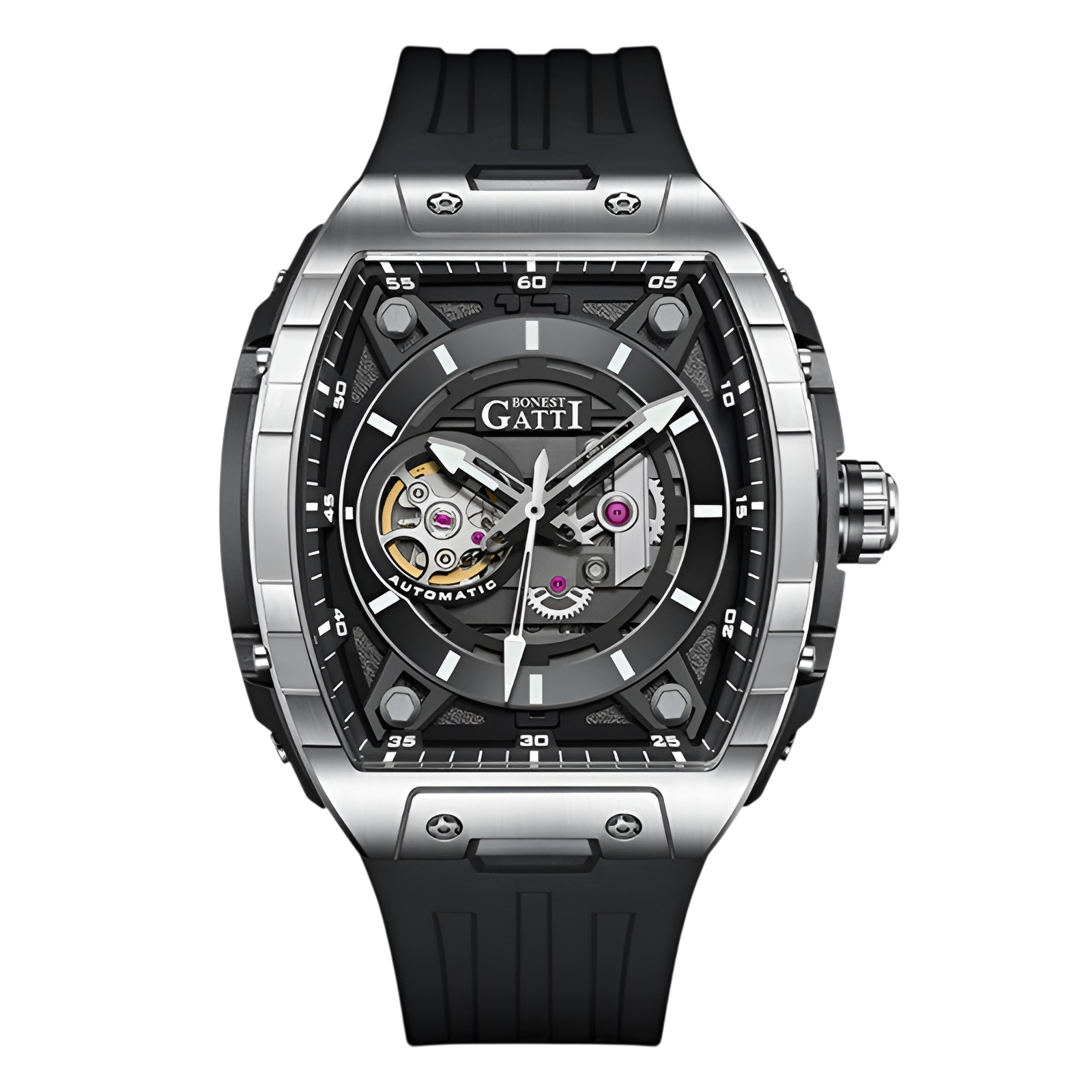 BONEST GATTI BG5602 - Men - dark watch, glowing markers