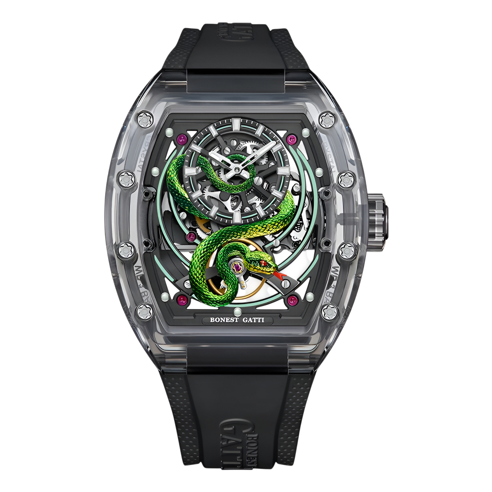 BONEST GATTI BG6004 - Luxury Automatic Mechanical Watch with Transparent Case