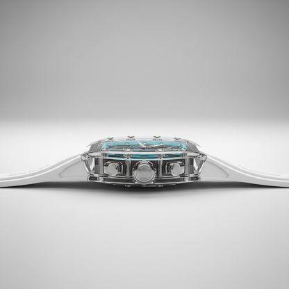 BONEST GATTI BG6006 automatic mechanical watch side profile showing transparent case thickness and crown details