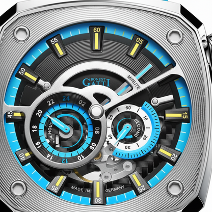 BONEST GATTI BG6601-A - A - dial close-up blue