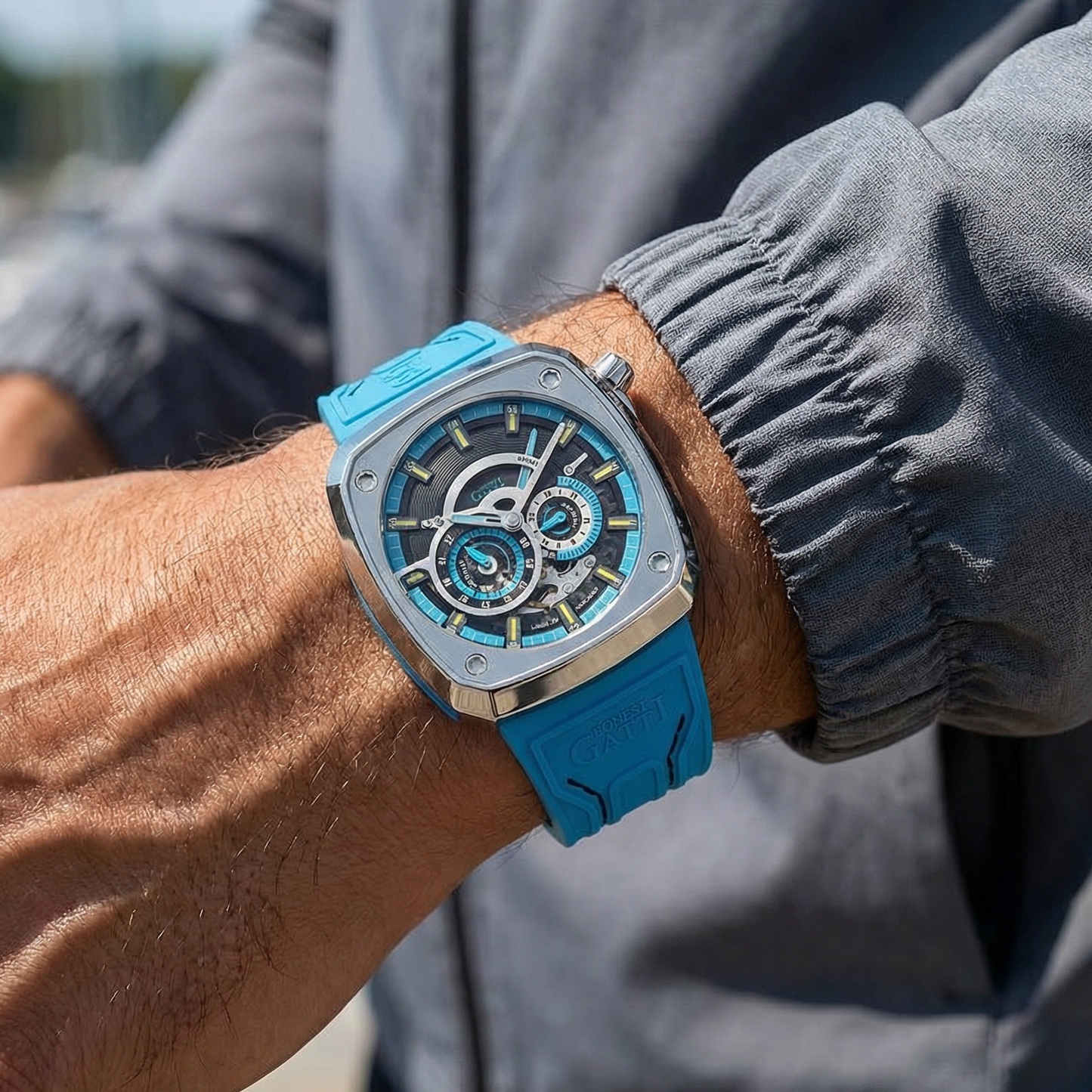 BONEST GATTI BG6601-A - A - on wrist blue