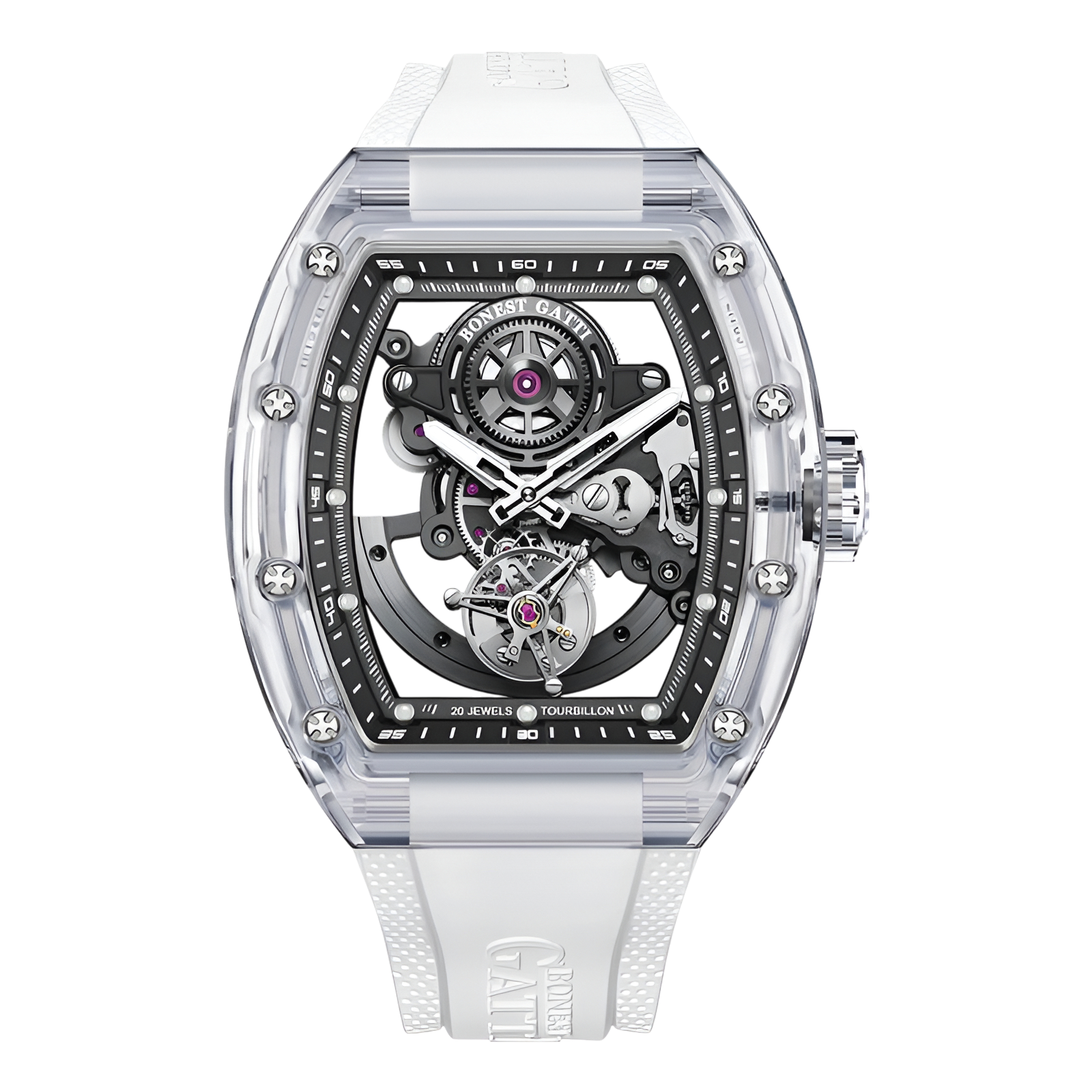 BONEST GATTI BG7001 - Tourbillon Watch with Transparent Sapphire Case