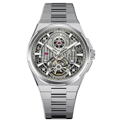 BONEST GATTI BG8007 - Men - silver skeleton dial