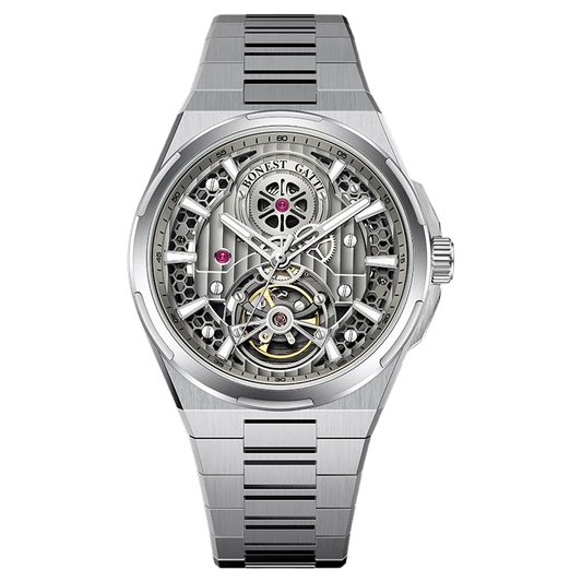 BONEST GATTI BG8007 - Men - silver skeleton dial