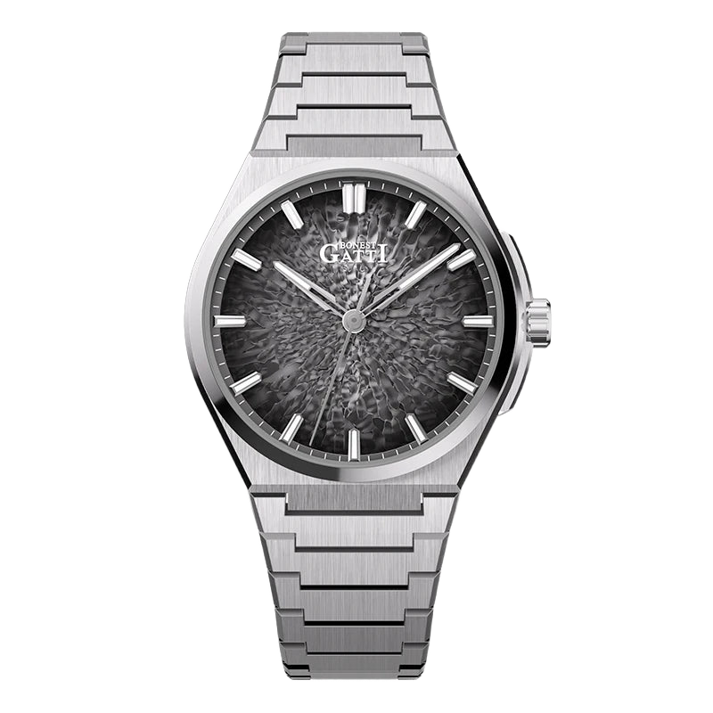 BONEST GATTI BG8013 - Men - silver gray dial