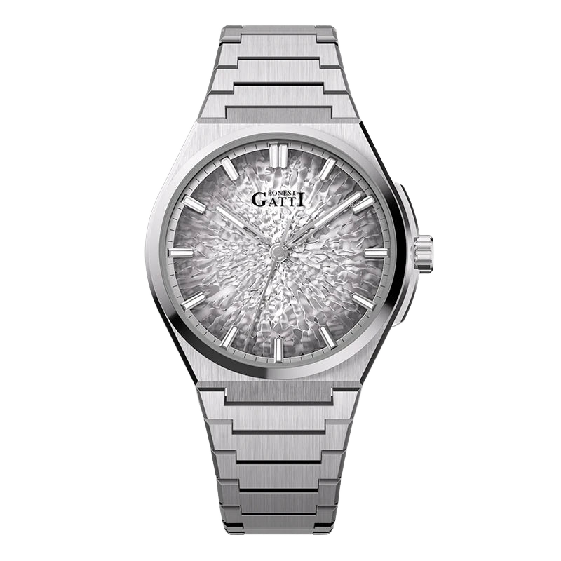 BONEST GATTI BG8013 - Men - silver white dial