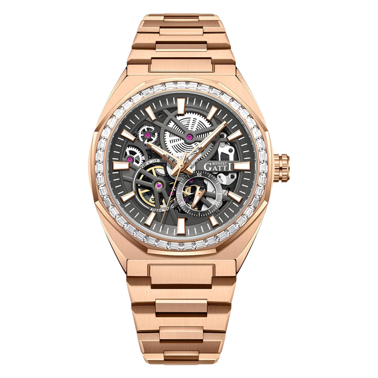 BONEST GATTI BG8801 – Front View Rose Gold
