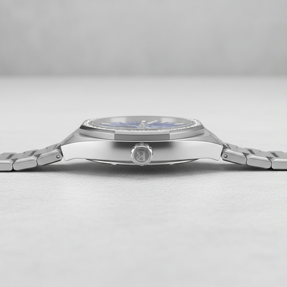 BONEST GATTI BG8801 stainless steel automatic watch side profile showing slim case construction