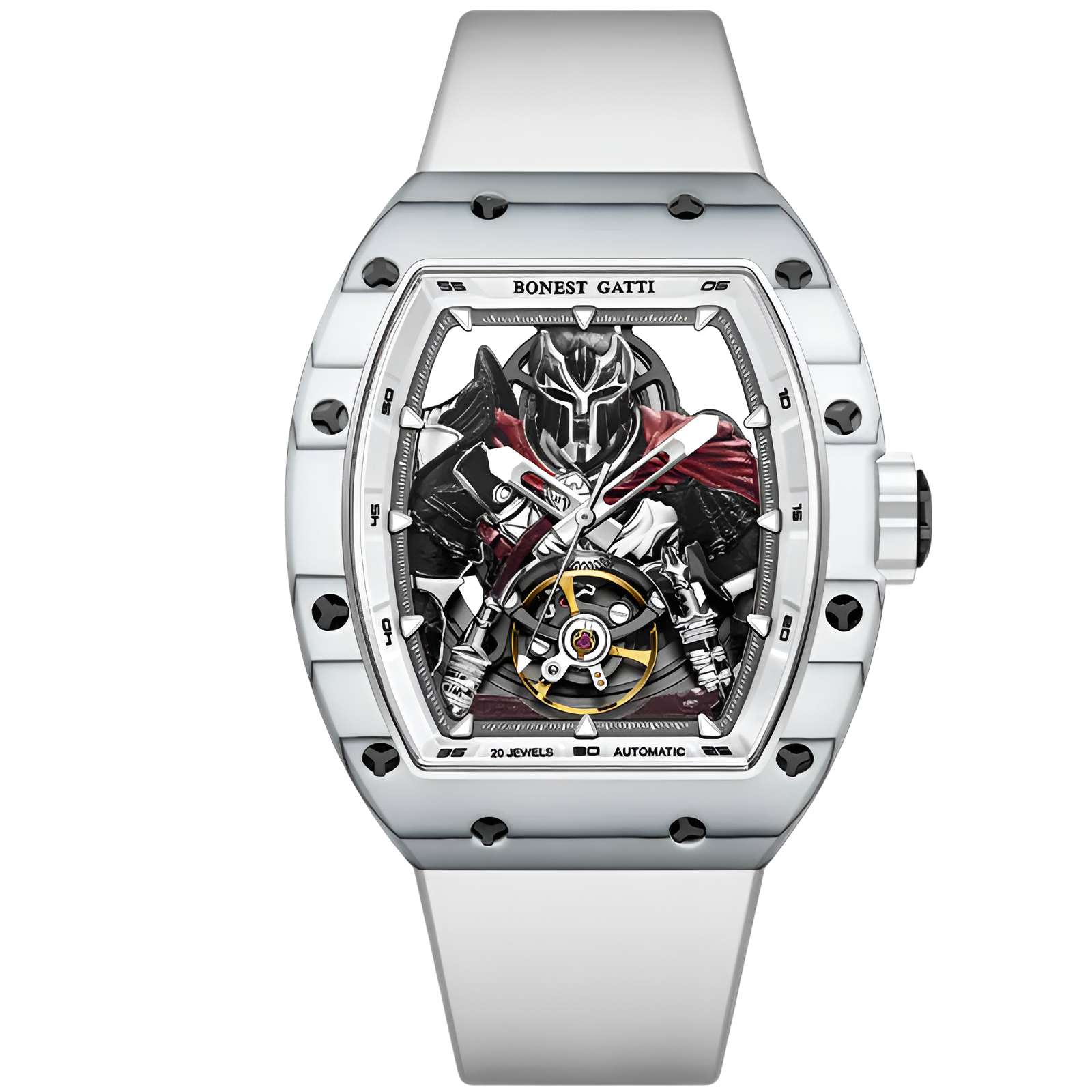 BONEST GATTI BG9009 - Automatic Warrior Skeleton Watch Carbon Edition